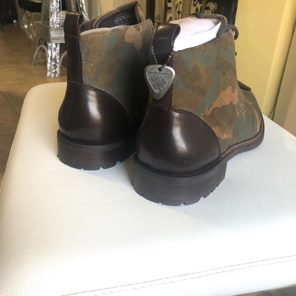 Mark Nason ithica camo leather lace-up boots 11 - Picture 14 of 15